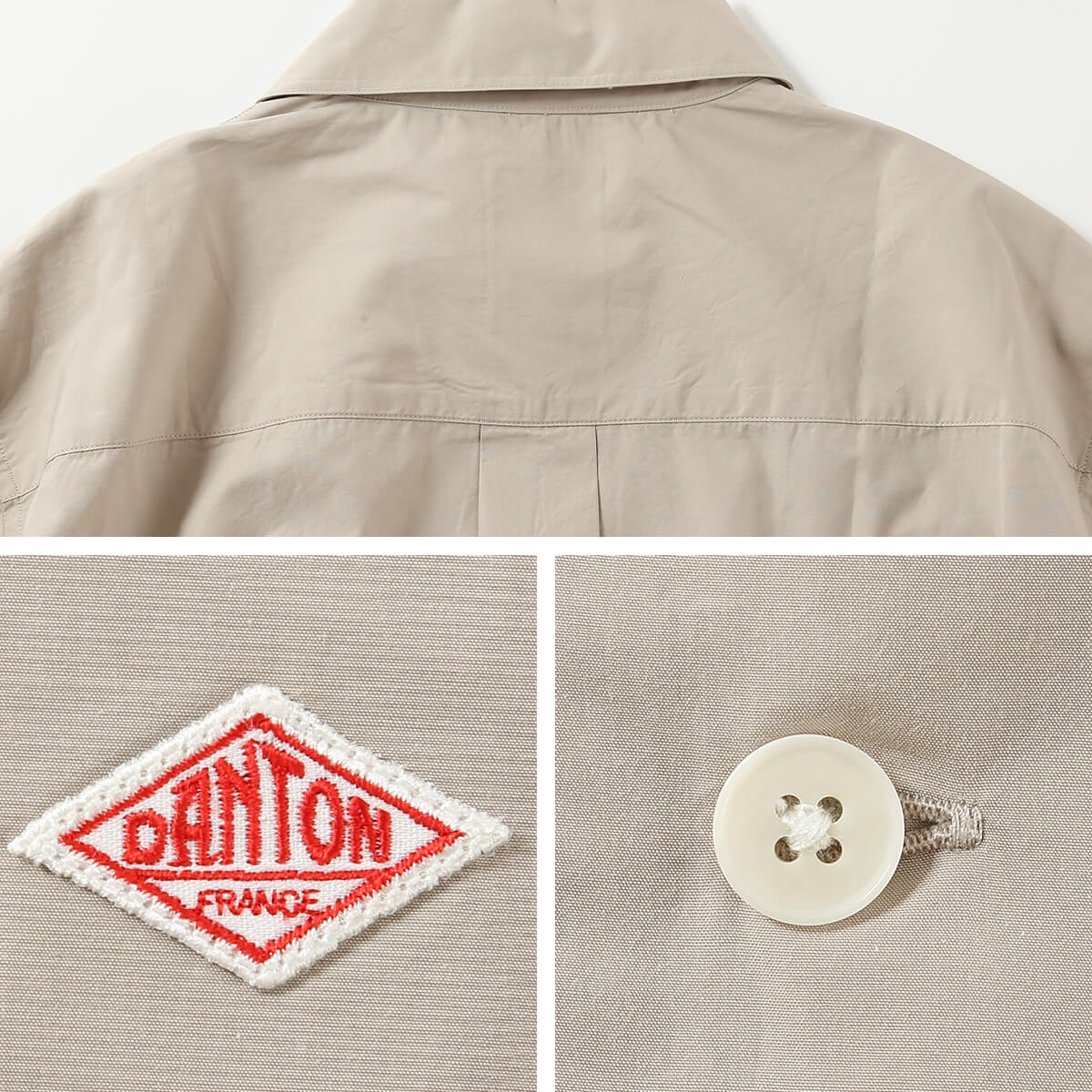 DANTON ダントン ハーフスリーブシャツ コットンポプリン【ウィメンズ