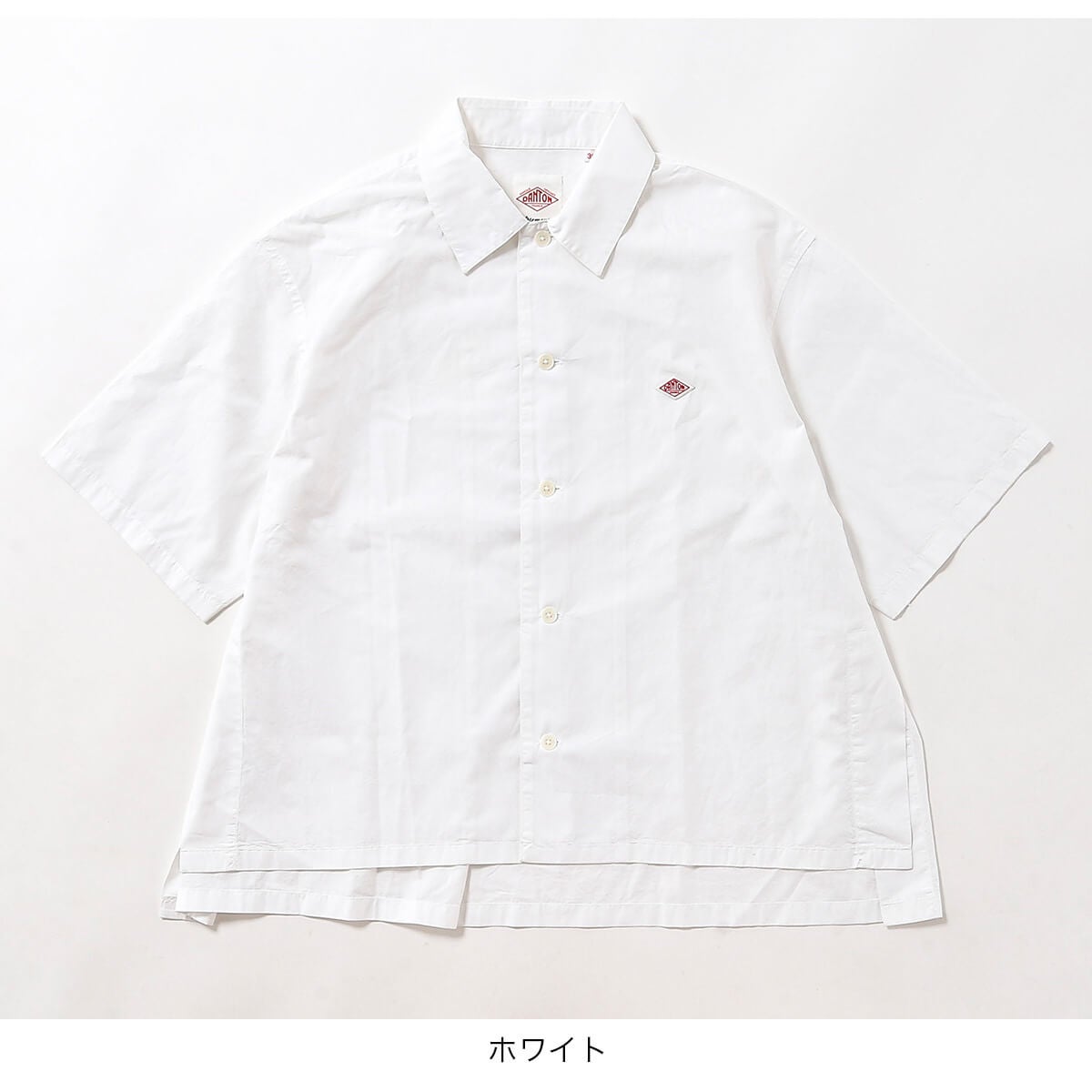 DANTON ダントン ハーフスリーブシャツ コットンポプリン【ウィメンズ