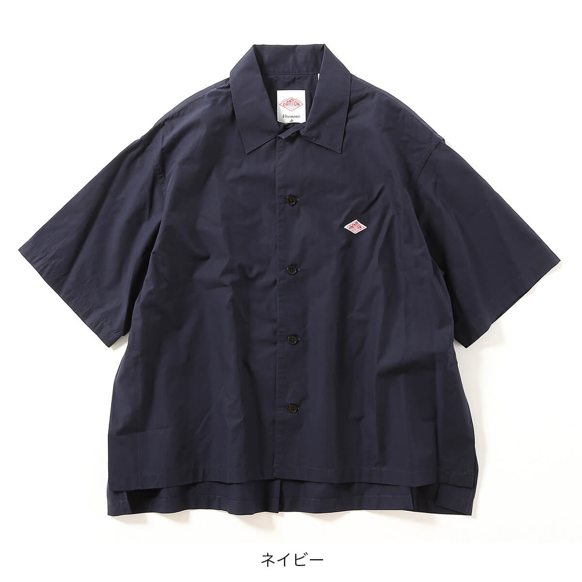 DANTON ダントン ハーフスリーブシャツ コットンポプリン【ウィメンズ