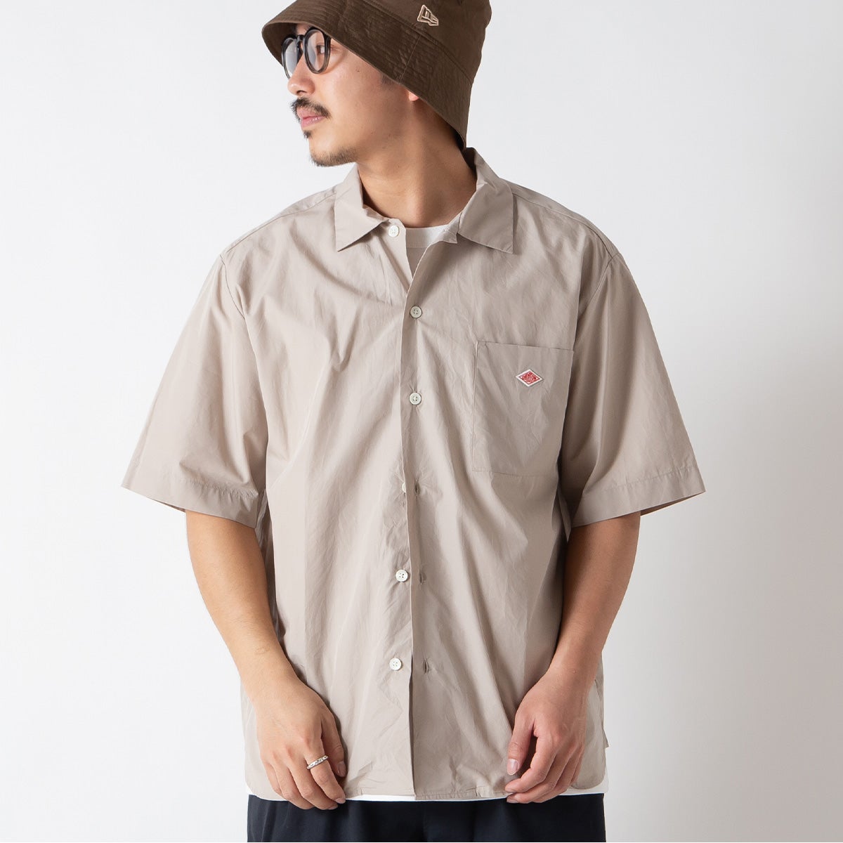 DANTON ダントン ワークシャツS/S コットンポプリン メンズ｜SUNDAY