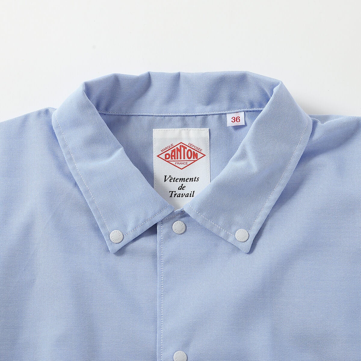 DANTON ダントン ドットボタンB.D.ショートシャツS/S ポリエステル