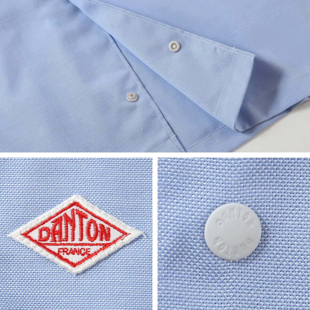 DANTON ダントン ドットボタンB.D.ショートシャツS/S ポリエステル