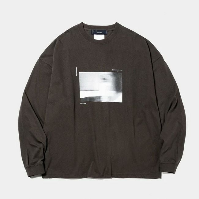 meanswhile ミーンズワイル アブストラクトフォトグラフL/S Tee