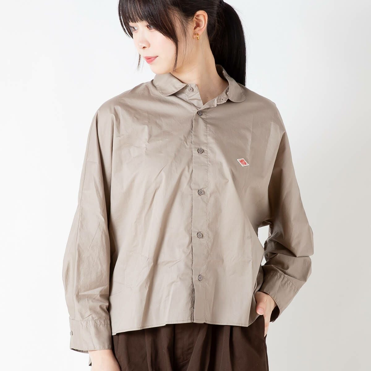 DANTON ダントン ドットボタンB.D.ショートシャツS/S【ウィメンズ