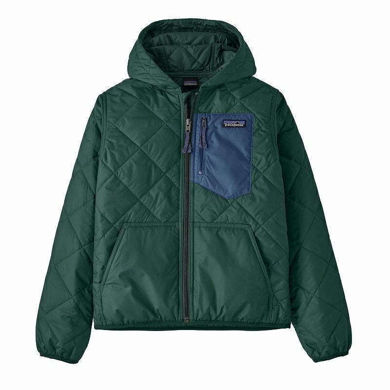 patagonia パタゴニア ダイアモンドキルテッドフーディ【キッズ