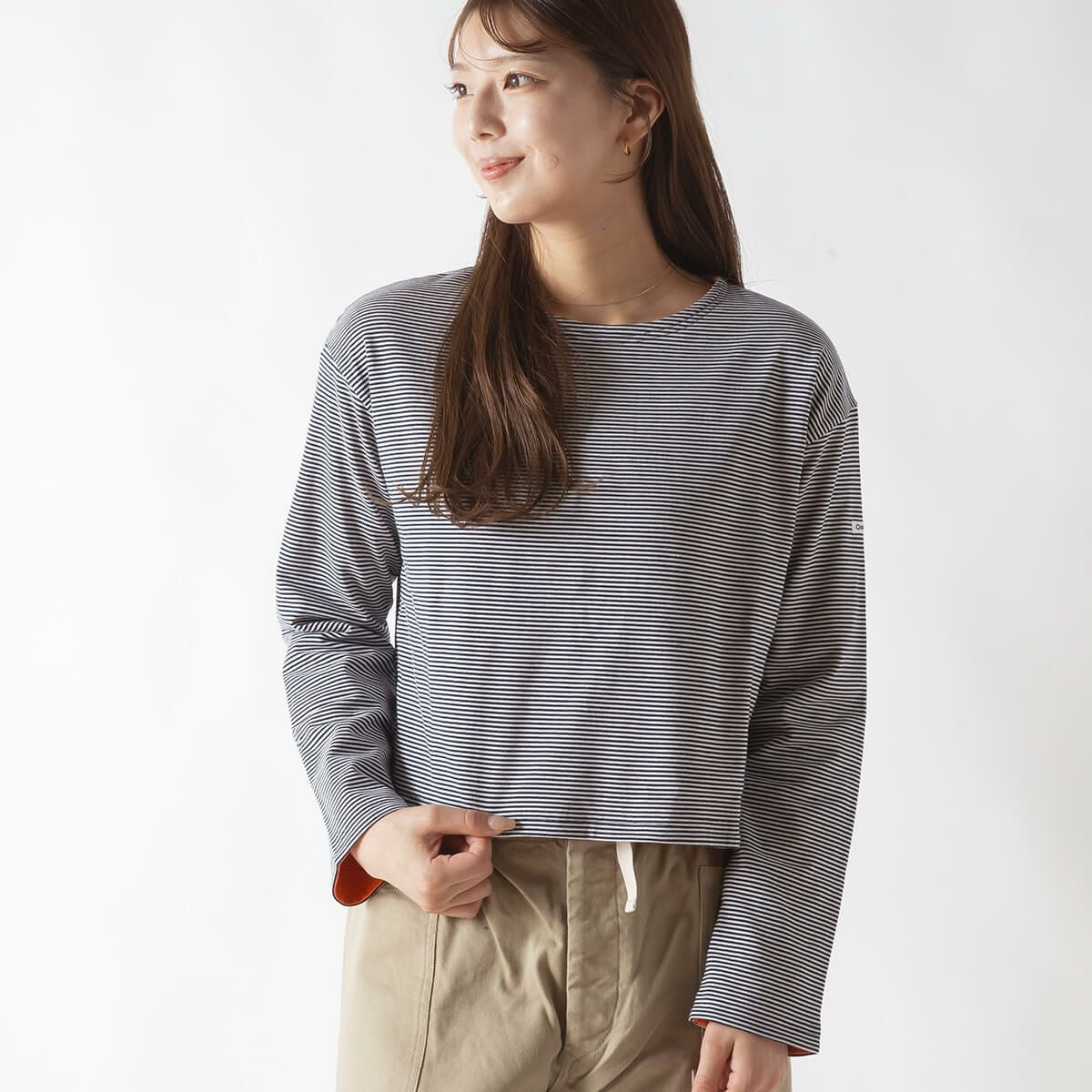 Deuxieme Classe SUVINコットン ボートワイド プルオーバー gold(ゴールド) RECYCLED WASTE SUVIN COTTON YARN 14oz. DENIM