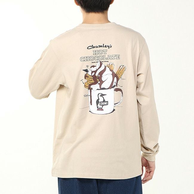 CHUMS チャムス ホットチョコレートポケットブラッシュドL/S Tシャツ メンズ