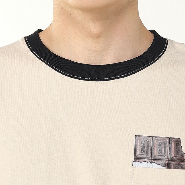 CHUMS チャムス ホットチョコレートポケットブラッシュドL/S Tシャツ