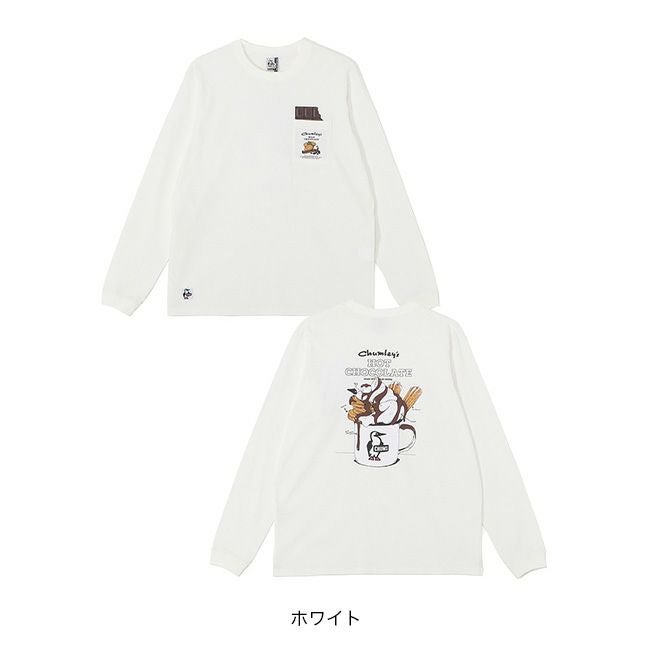 CHUMS チャムス ホットチョコレートポケットブラッシュドL/S Tシャツ