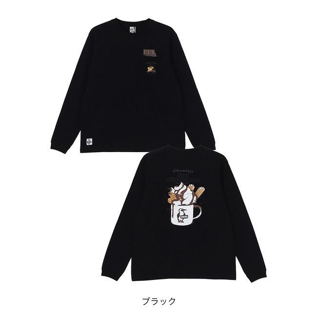 CHUMS チャムス ホットチョコレートポケットブラッシュドL/S Tシャツ