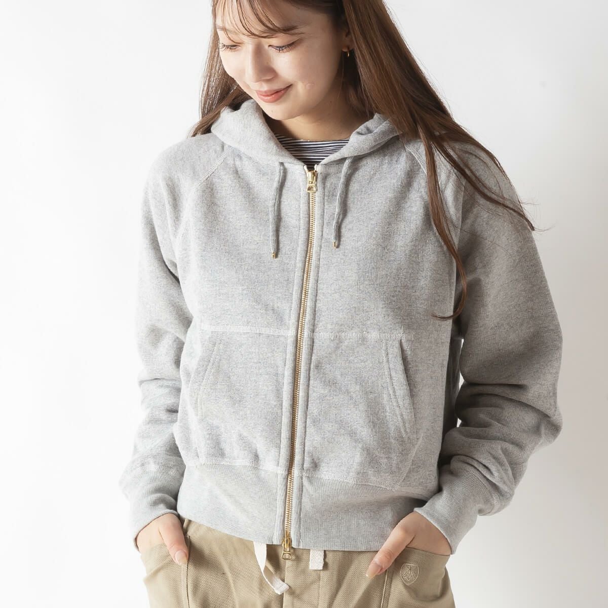 ORCIVAL オーシバル ジップフーディ フレンチテリー【ウィメンズ