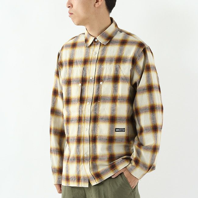 GRIP SWANY グリップスワニー ブラッシュドチェックシャツ