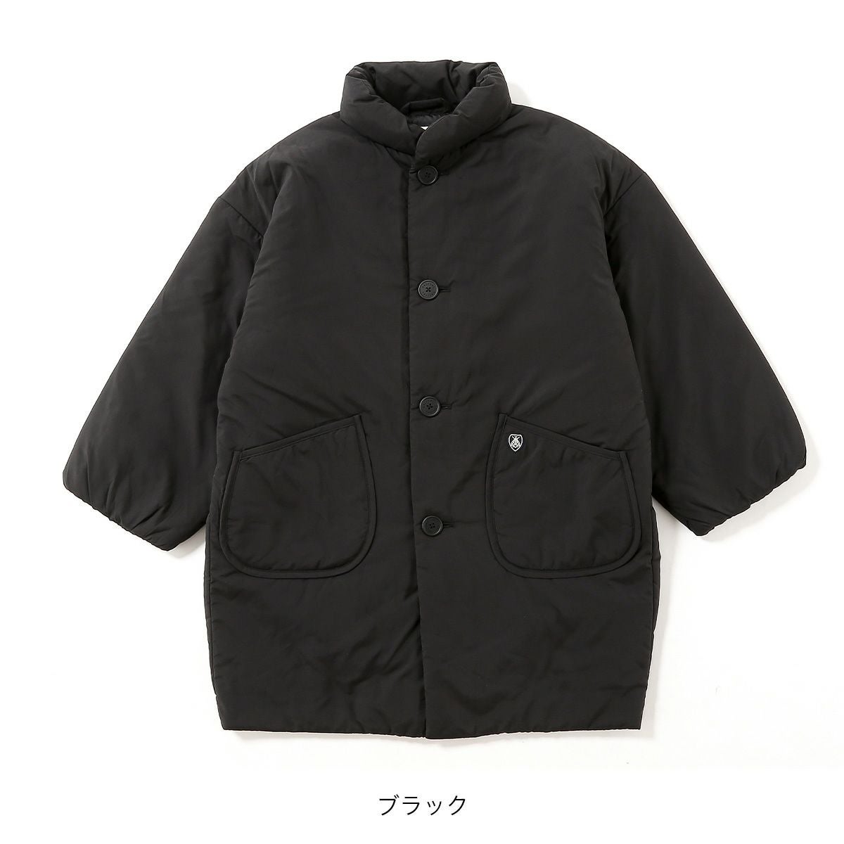 ORCIVAL オーシバル スタンドカラーロングブルゾン ブラッシュドタフタ
