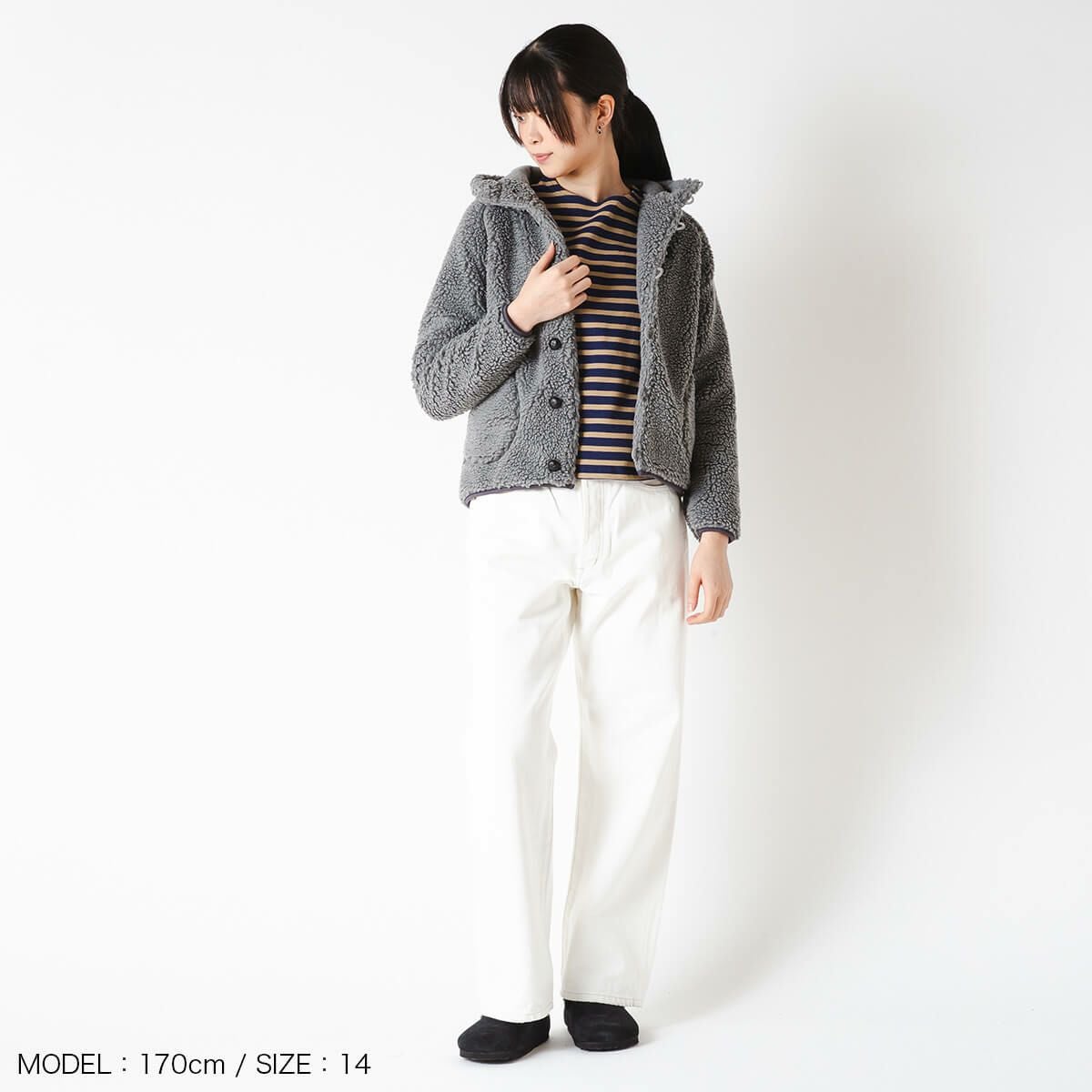Gymphlex ジムフレックス ボアフーデッドジャケット シープボア Gymphlex ジムフレックス ボアフーデッドジャケット シープボア