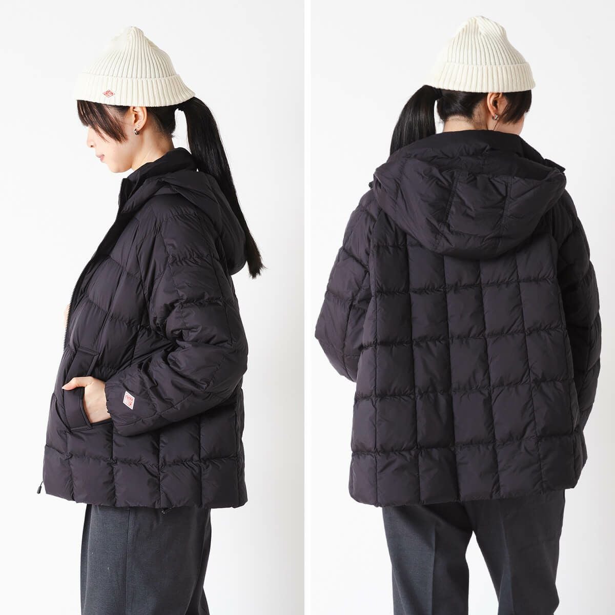 DANTON ダントン ダウンフーデッドジャケット 20dナイロンタフタ DANTON ダントン ダウンフーデッドジャケット 20dナイロンタフタ