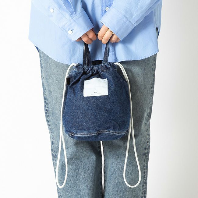 N.P.E NAPRON PATIENTS EFFECTS BAG エヌピーイーナプロンペイシェントエフェクトバッグ ブリーチドデニムペイシェントバッグ S