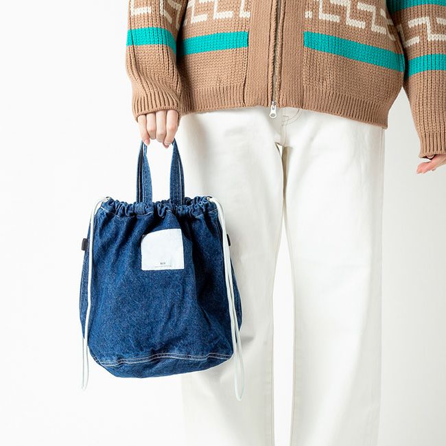 N.P.E NAPRON PATIENTS EFFECTS BAG エヌピーイーナプロンペイシェントエフェクトバッグ ブリーチドデニムペイシェントバッグ M