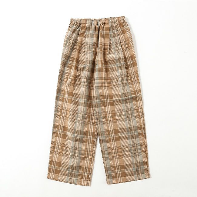 UNDYED アンダイド マドラスチェックワイドパンツ