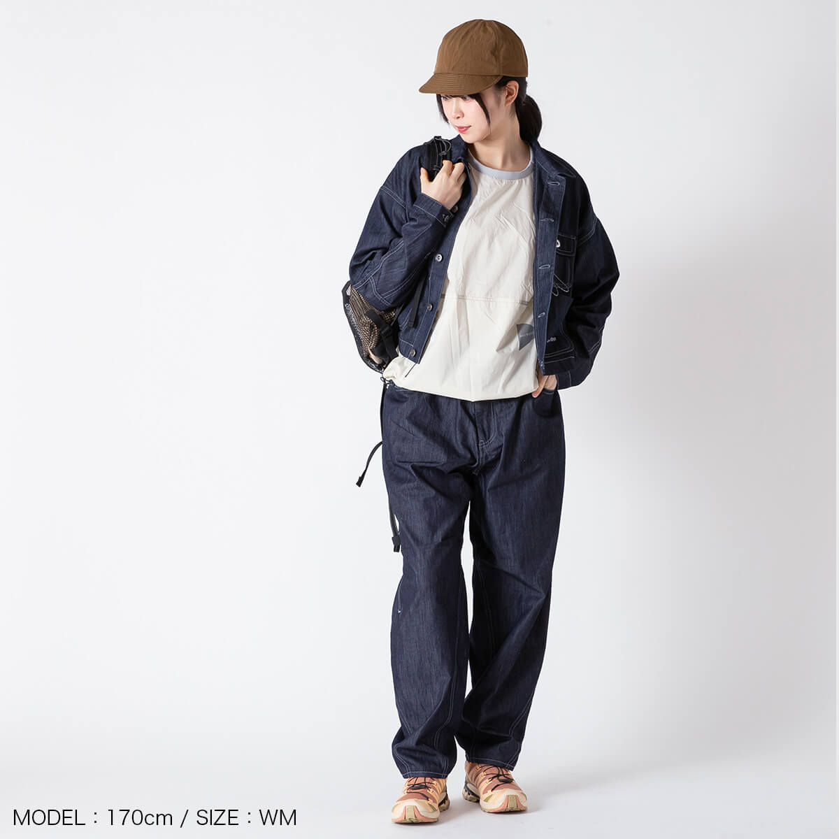 and wander アンドワンダー ドライイージーデニムシャツジャケット