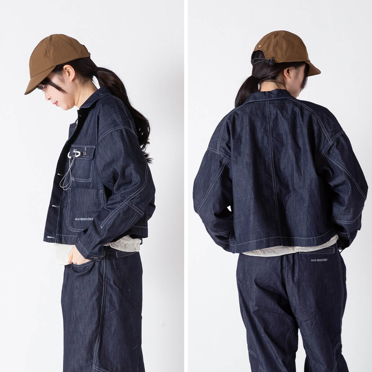 and wander アンドワンダー ドライイージーデニムシャツジャケット