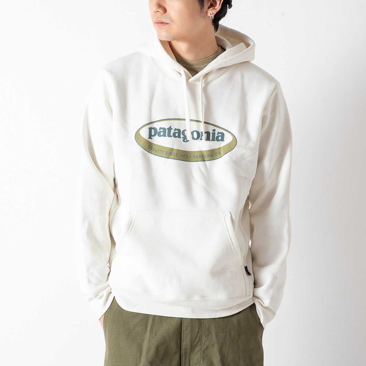 patagonia 95オーバルロゴアップライザルフーディ メンズ