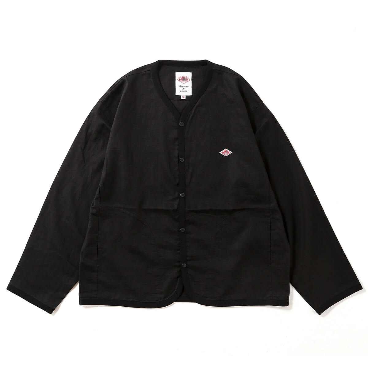 DANTON ダントン シャツカーディガン リネンポリエステルクロス