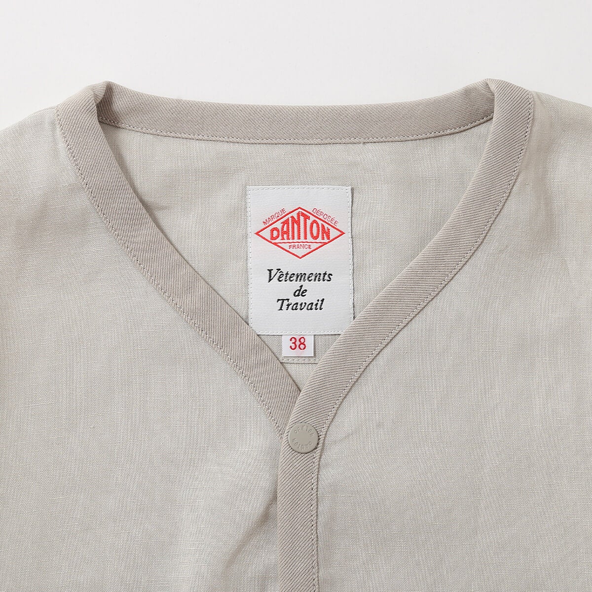 DANTON ダントン シャツカーディガン リネンポリエステルクロス