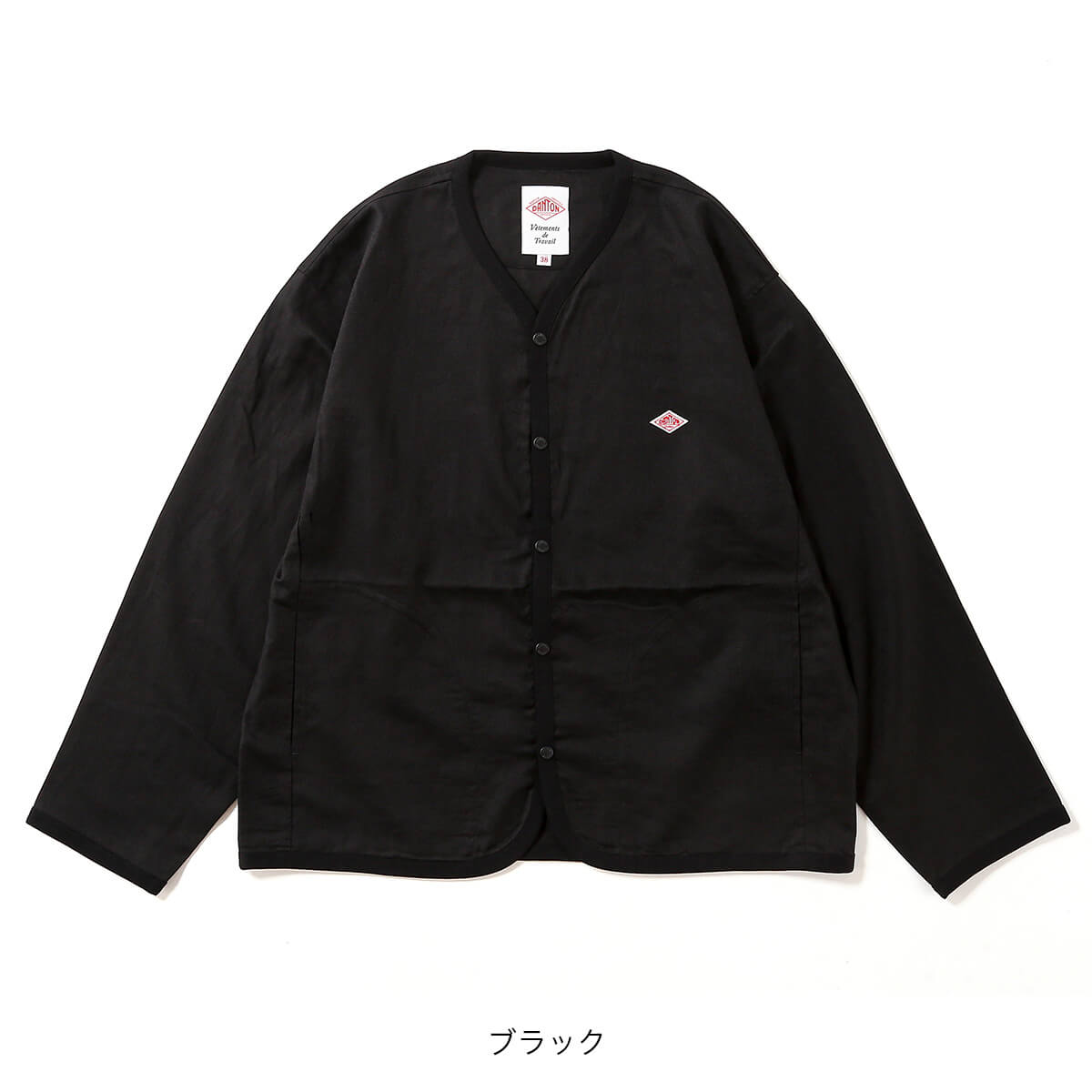 DANTON ダントン シャツカーディガン リネンポリエステルクロス