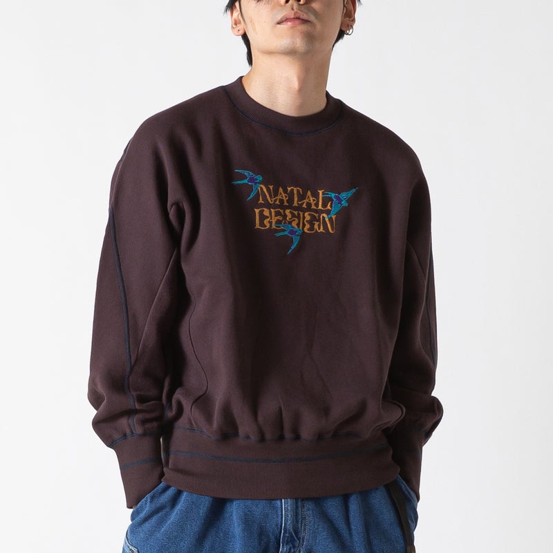 NATAL DESIGN ネイタルデザイン スワローロゴクルースウェット