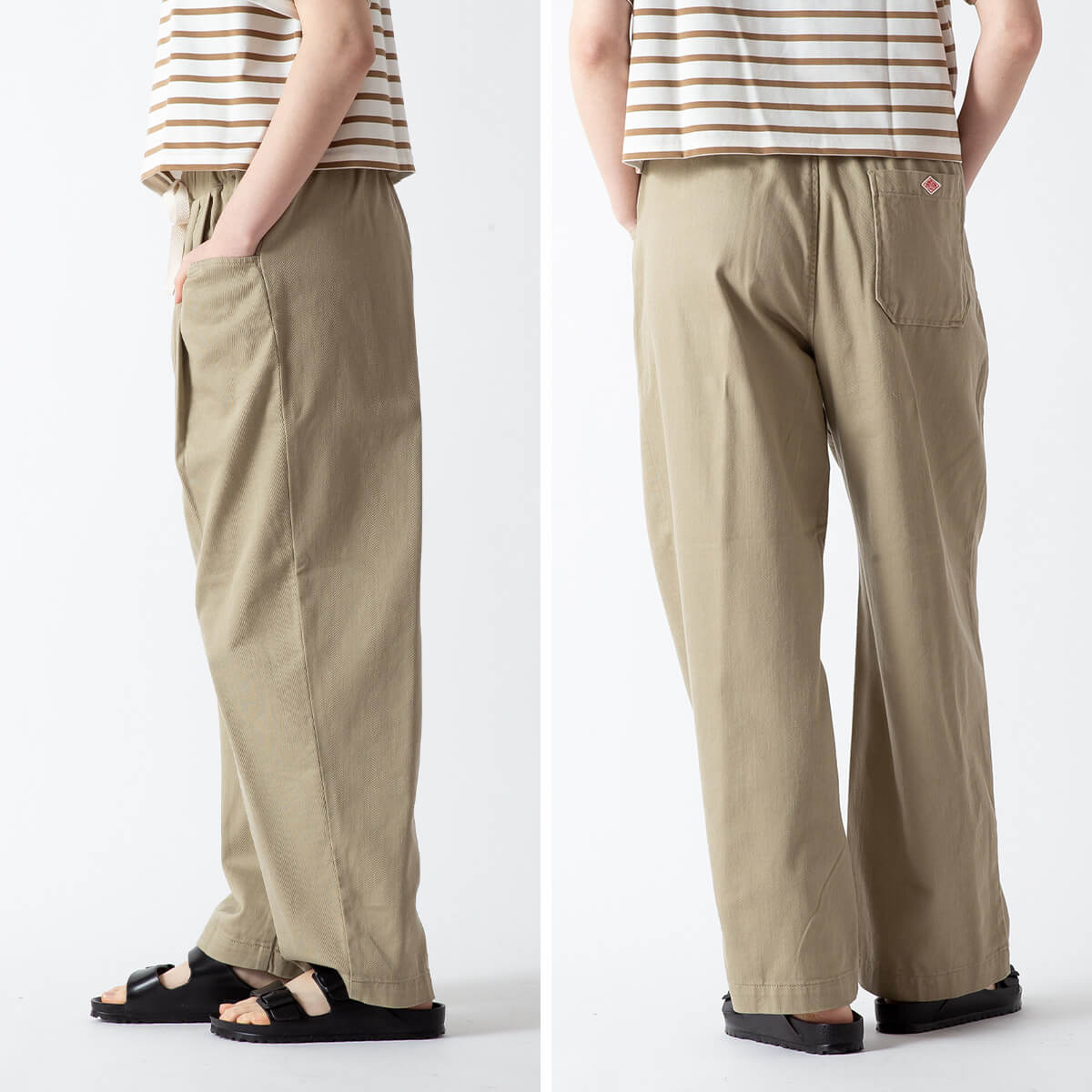 ダントン　DANTON チノパン サイズ36 DANTON ダントン タックパンツ ルーズチノクロス【ウィメンズ