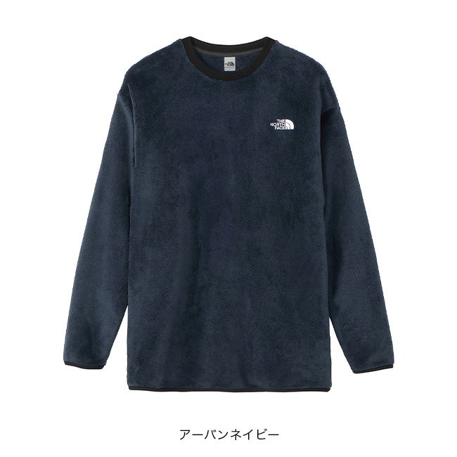 NORTH BEAMS（ビームス）【別注】THE タグ付きです L バーサミットクルー　ブラック Face North The FACE ロゴ / LABEL PURPLE トップス