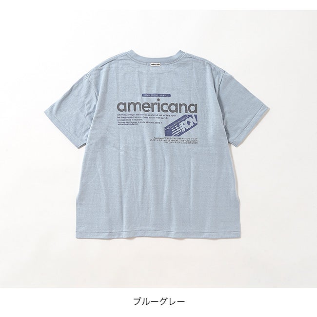 AMERICANA アメリカーナ ラフィー丸胴 プリントT[americana]｜SUNDAY