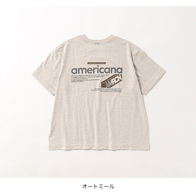AMERICANA アメリカーナ ラフィー丸胴 プリントT[americana]｜SUNDAY
