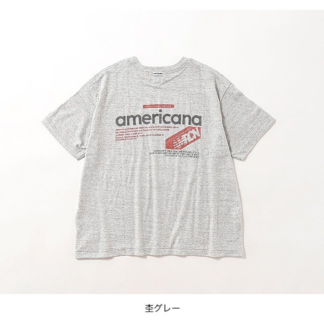 AMERICANA アメリカーナ ラフィー丸胴 プリントT[americana]｜SUNDAY