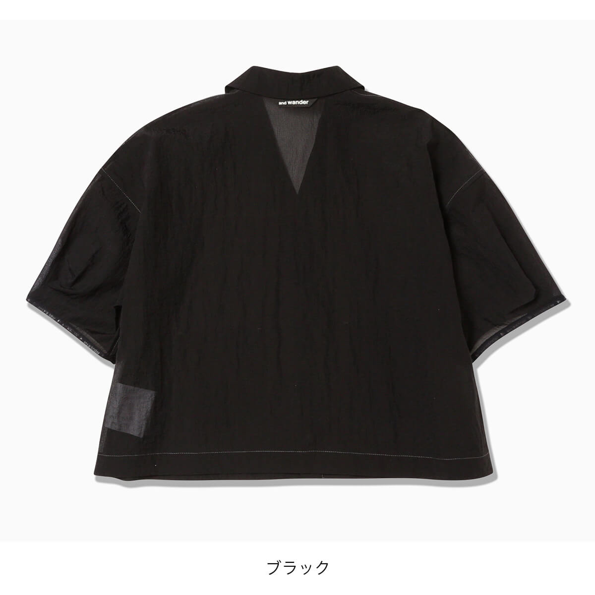 and wander アンドワンダー シアーリップストップSSシャツ【ウィメンズ