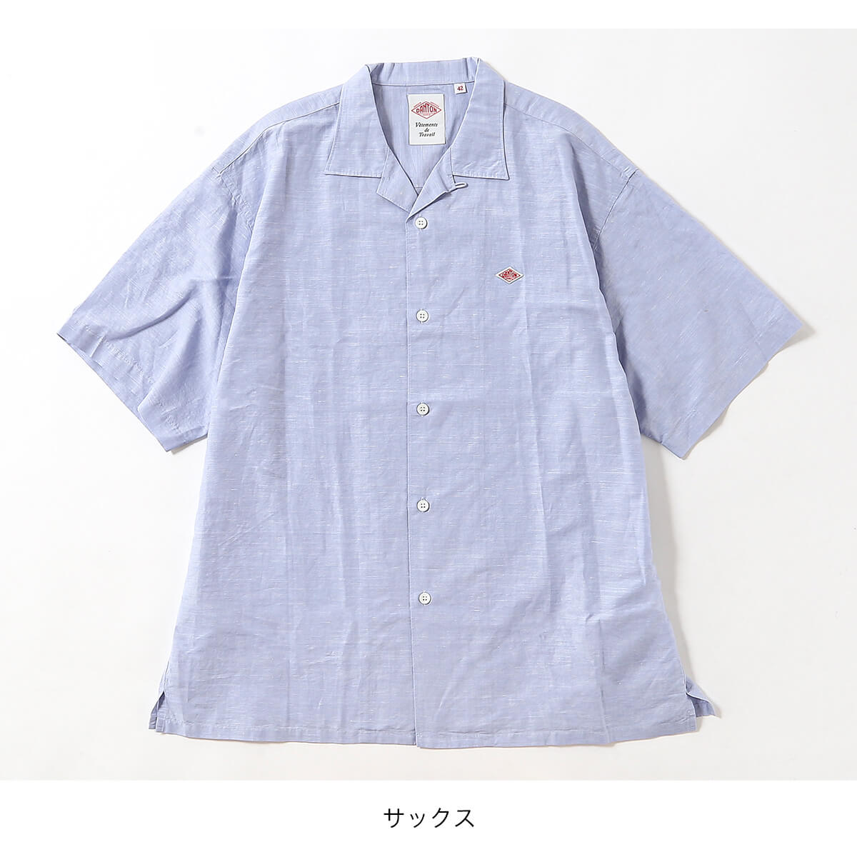 DANTON ダントン ショートスリーブシャツ C/LIスラブ メンズ｜SUNDAY