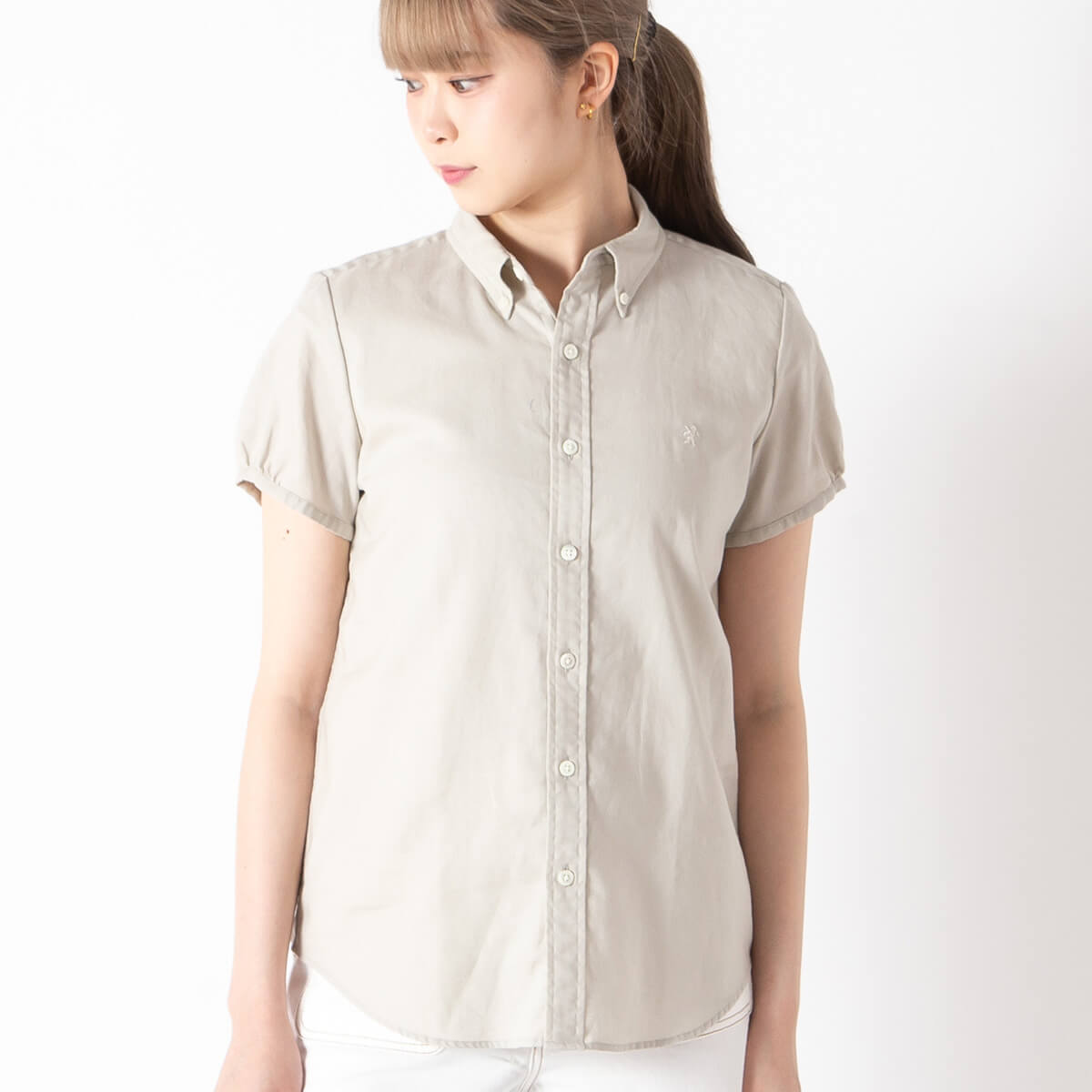 DANTON ダントン B.D.ショートシャツS/S デニムダンガリー【ウィメンズ