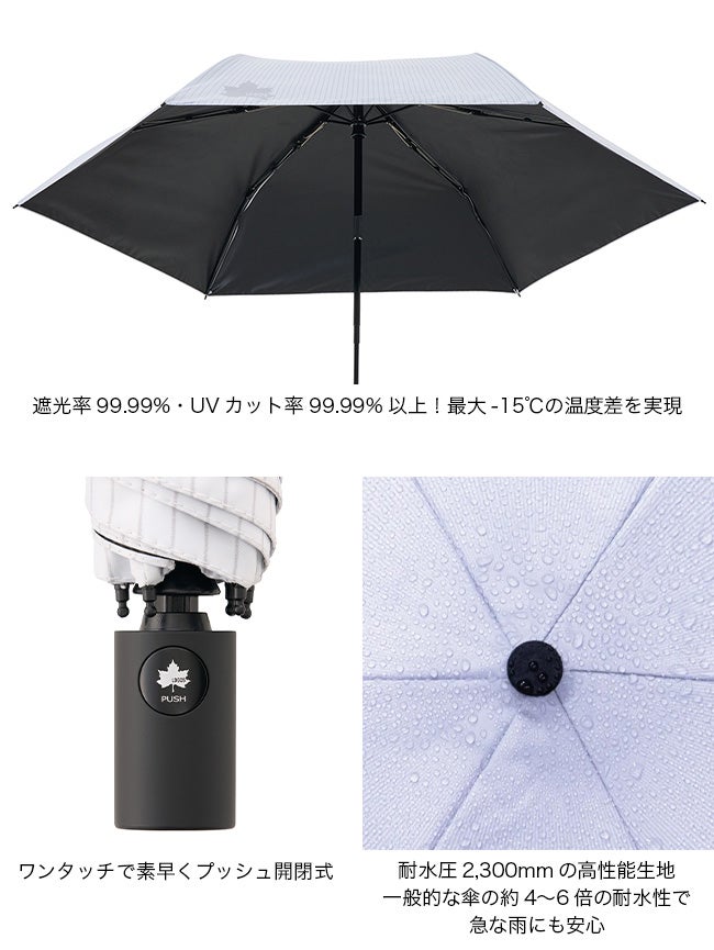 LOGOS ロゴス ソーラーブロック日傘・オートコンパクトM(晴雨兼用