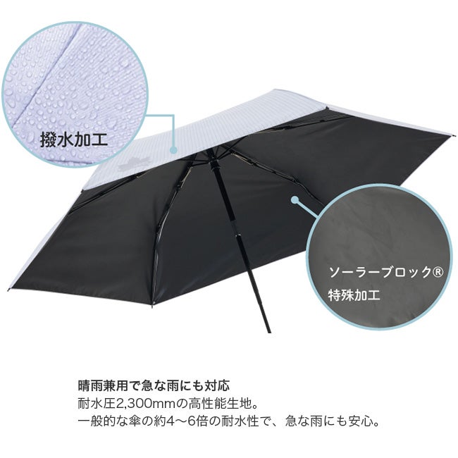 LOGOS ロゴス ソーラーブロック日傘・オートコンパクトL(晴雨兼用
