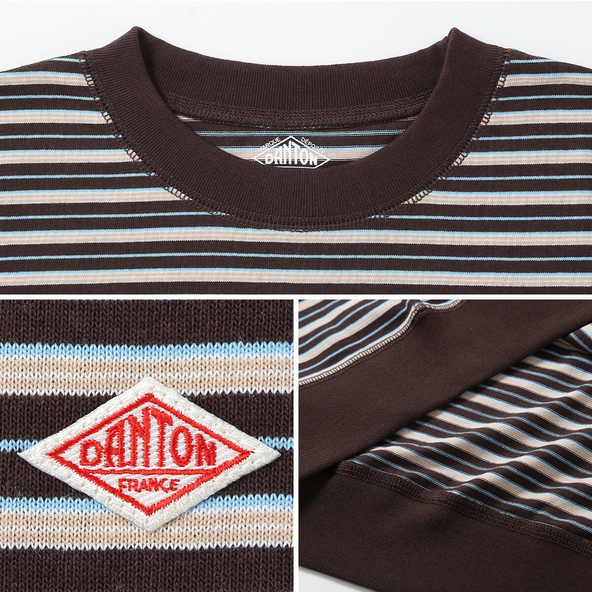 DANTON ダントン スウェットTシャツ[ボーダー] T/Cオープンエンド