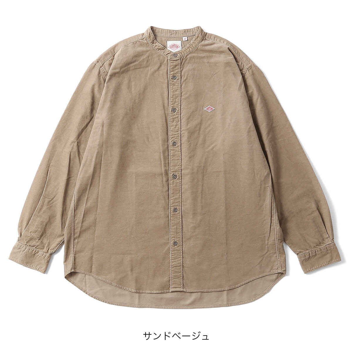 DANTON ダントン バンドカラーシャツL/S 21ウェルコーデュロイ メンズ
