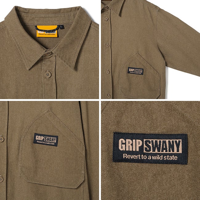 GRIP SWANY グリップスワニー ビンテージライクワイドフィールドシャツ